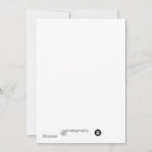 Carte de vœux de vacances avec écriture rouge scin (Dos)