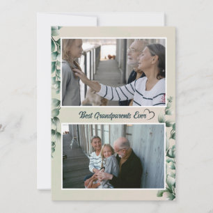 Carte de vœux de vacances avec feuille d'eucalyptu
