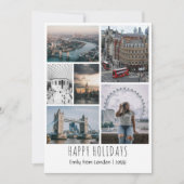 Carte de vœux de vacances avec grille de photos de (Devant)