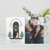 Carte de vœux de vacances avec Labradors Retriever (Debout devant)