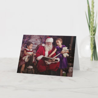 Carte de voeux de vacances avec le Père Noël