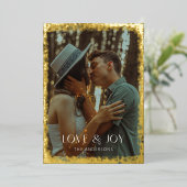 Carte de vœux de vacances avec paillettes de feuil (Debout devant)