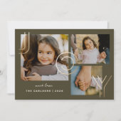 Carte de vœux de vacances avec photo de collage de (Devant)