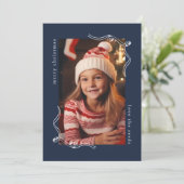 Carte de vœux de vacances avec photo de la Marine  (Debout devant)