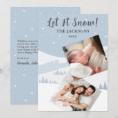 Carte de vœux de vacances avec photo de la scène " (Devant / Derrière)