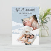 Carte de vœux de vacances avec photo de la scène " (Debout devant)