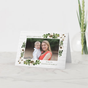 Carte de vœux de vacances avec photo Southern Char