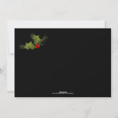 Carte de vœux de vacances avec photo verticale de (Dos)