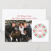 Carte de vœux de vacances avec piment rouge Feliz (Devant / Derrière)