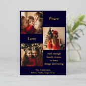 Carte de vœux de vacances avec trois photos (Debout devant)