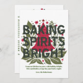 Carte de vœux de vacances avec typographie graphiq (Devant / Derrière)