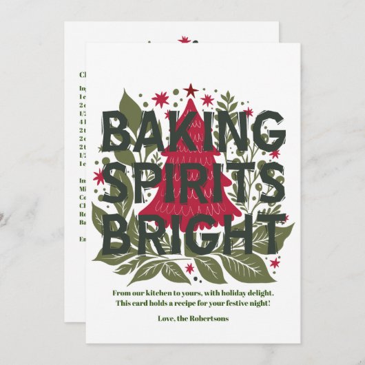 Carte de vœux de vacances avec typographie graphiq (Devant / Derrière)