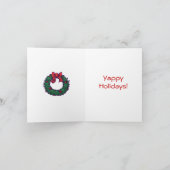 Carte de vœux de vacances avec un chien Saint-Bern (Intérieur)