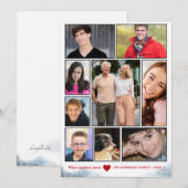 Carte de vœux de vacances avec un collage enneigé (Devant / Derrière)