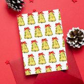 Carte de vœux de vacances avec un nœud rouge sur u