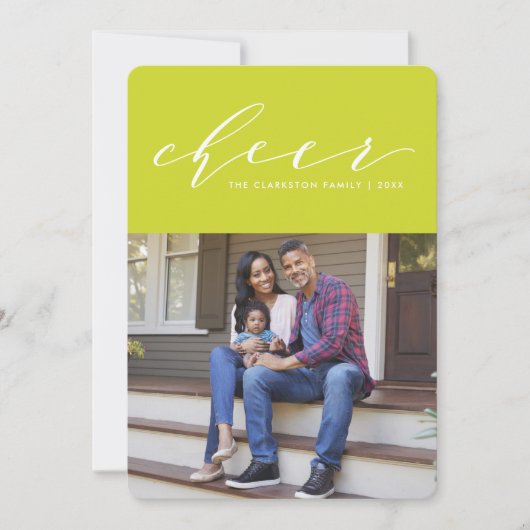 Carte de vœux de vacances avec un script amusant e (Devant)