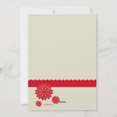 Carte de vœux de vacances avec une bordure de floc (Dos)