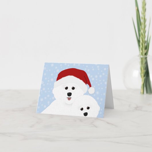 Carte de voeux de vacances Bichon Frise (Devant)