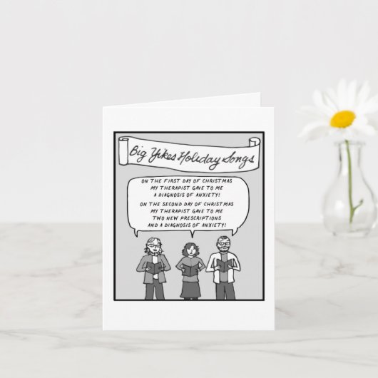 Carte de vœux de vacances Big Yikes : 12 jours de  (Petite plante)