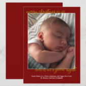 Carte de vœux de vacances «Bonne nuit à tous», ver (Devant / Derrière)