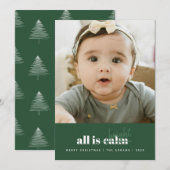 Carte de voeux de vacances calme et lumineux (Devant / Derrière)