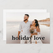 Carte de vœux de vacances classique avec photo de  (Devant / Derrière)