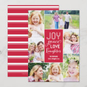 Carte de vœux de vacances Collage - Rouge (Devant / Derrière)