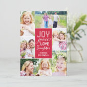 Carte de vœux de vacances Collage - Rouge (Debout devant)