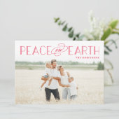 Carte de vœux de vacances couleur éditable Paix su (Debout devant)