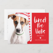 Carte de vœux de vacances couleur éditable Wreck T (Devant / Derrière)