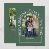 Carte de vœux de vacances couleur modifiable Arch  (Devant / Derrière)