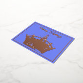 Carte de vœux de vacances Couronne Feuille d'or In (Rotation)