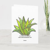 Carte de voeux de vacances d'agave (Dos)
