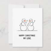 Carte de vœux de vacances d'amour romantique de bo (Devant)