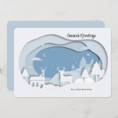 Carte De Voeux De Vacances Dans Les Bois (Devant / Derrière)