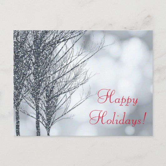 Carte de vœux de vacances d'arbre rustique de pail (Devant)