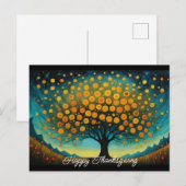 Carte de voeux de vacances d'automne de Thanksgivi (Devant / Derrière)