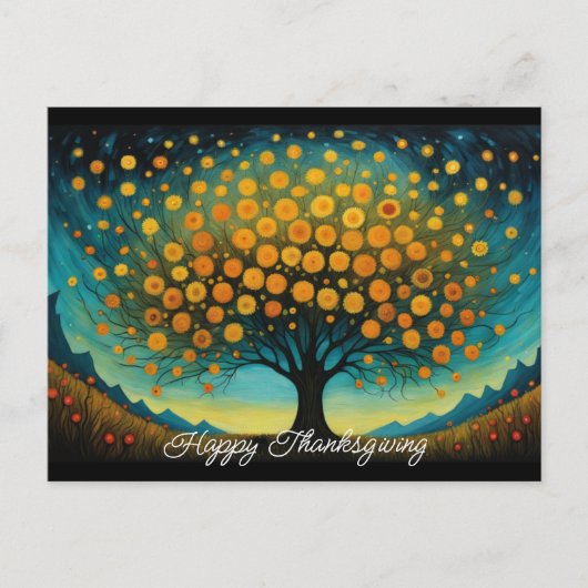 Carte de voeux de vacances d'automne de Thanksgivi (Devant)