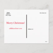 Carte de vœux de vacances de biscuits de Noël (Dos)