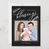 Carte de vœux de vacances de Branche Bénie (Devant)