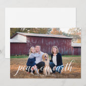 Carte de vœux de vacances de calligraphie de Paix (Devant / Derrière)