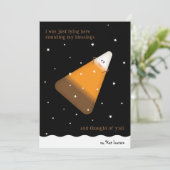 Carte de vœux de vacances de chocolat Candy Corn H (Debout devant)