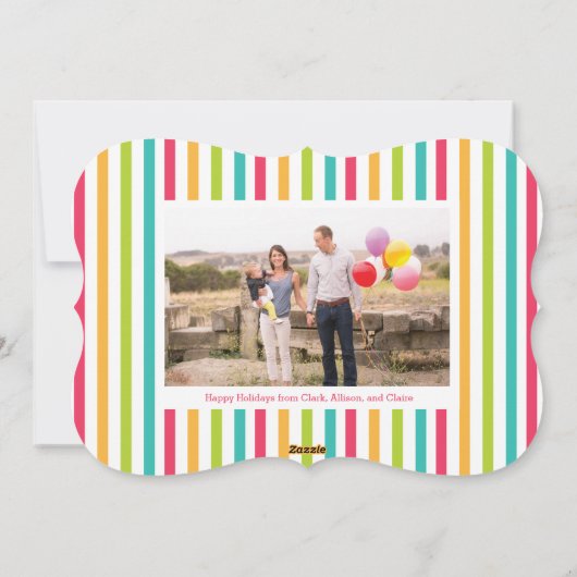 Carte de vœux de vacances de couleur vive la plus  (Dos)