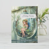 Carte de vœux de vacances de fée magique (Debout devant)