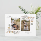 Carte de vœux de vacances de feuillage d'hiver (Debout devant)