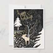 Carte de vœux de vacances de forêt de Moose Joyeus (Devant)