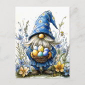 Carte de vœux de vacances de gnome de Pâques (Devant)