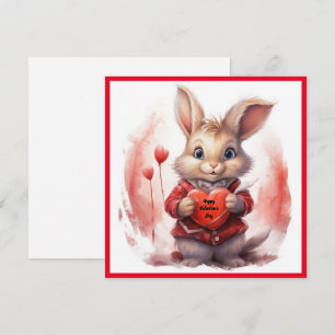 Carte de vœux de vacances de lapin de la Saint-Val