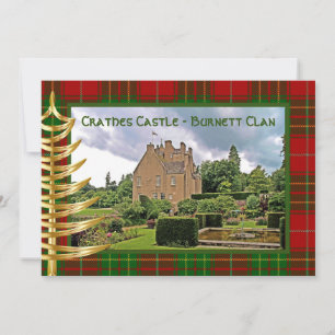 Carte de vœux de vacances de l'arbre doré du clan
