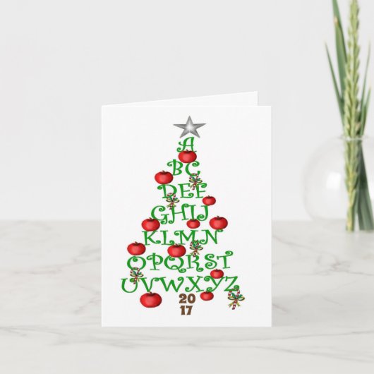 Carte de voeux de vacances de l'enseignant (Devant)